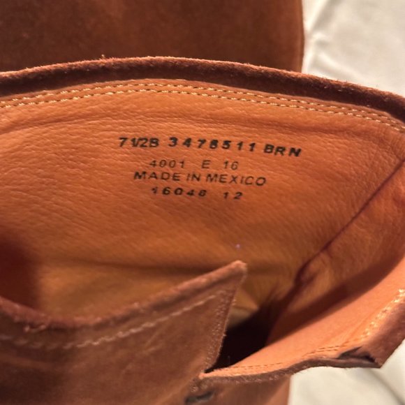FRYE Brown Size 7 1/2 Suede Boots - Picture 6 of 6